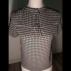 Black and White Blouse